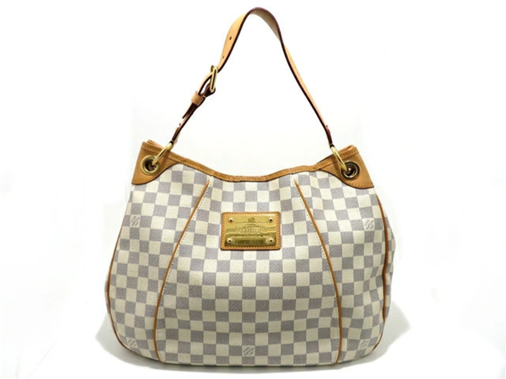 LOUIS VUITTON Galliera Shoulder Bag Damier Azur White